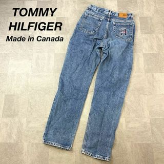 TOMMY JEANS - カナダ製 TOMMY HILFIGER 刺繍ロゴ デニムパンツ