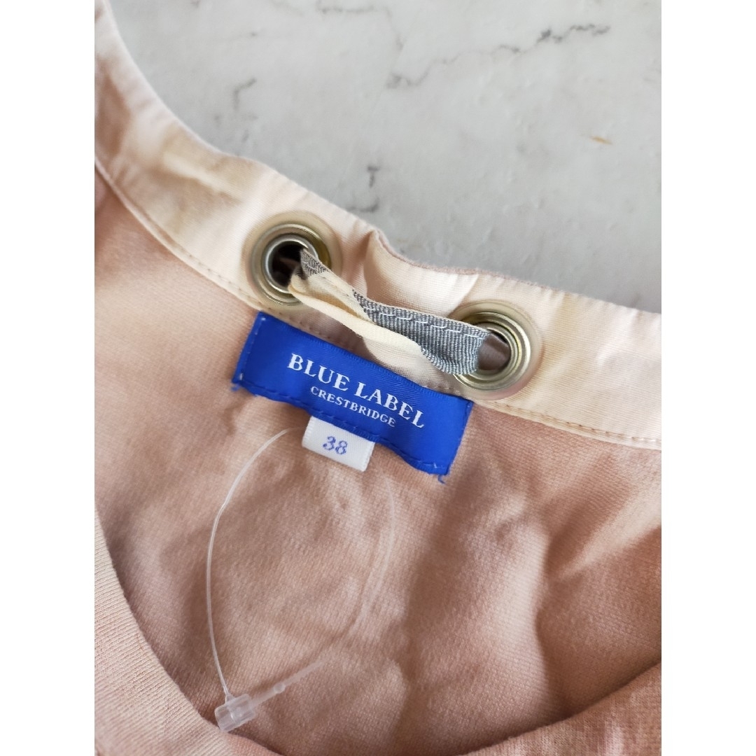 BLUE LABEL CRESTBRIDGE(ブルーレーベルクレストブリッジ)のBLUE LABELブルーレーベルクレストブリッジ　半袖ワンピース　未使用　３８ レディースのワンピース(ひざ丈ワンピース)の商品写真