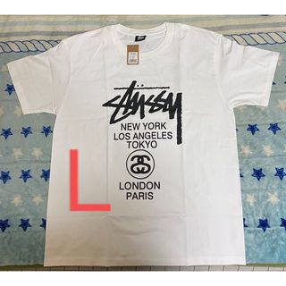 STUSSY - 希少✨ステューシー Tシャツ 90s 白タグ ネイビー Lサイズの STUSSY - 希少✨ステューシー Tシャツ 90s 白タグ ネイビー Lサイズの