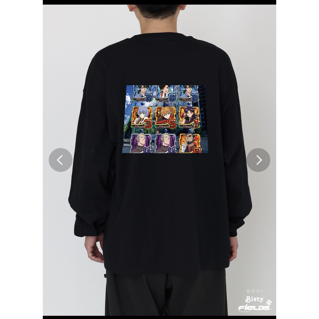 カルナムール　パチンコ背景ロングTシャツ黒 メンズのトップス(Tシャツ/カットソー(七分/長袖))の商品写真