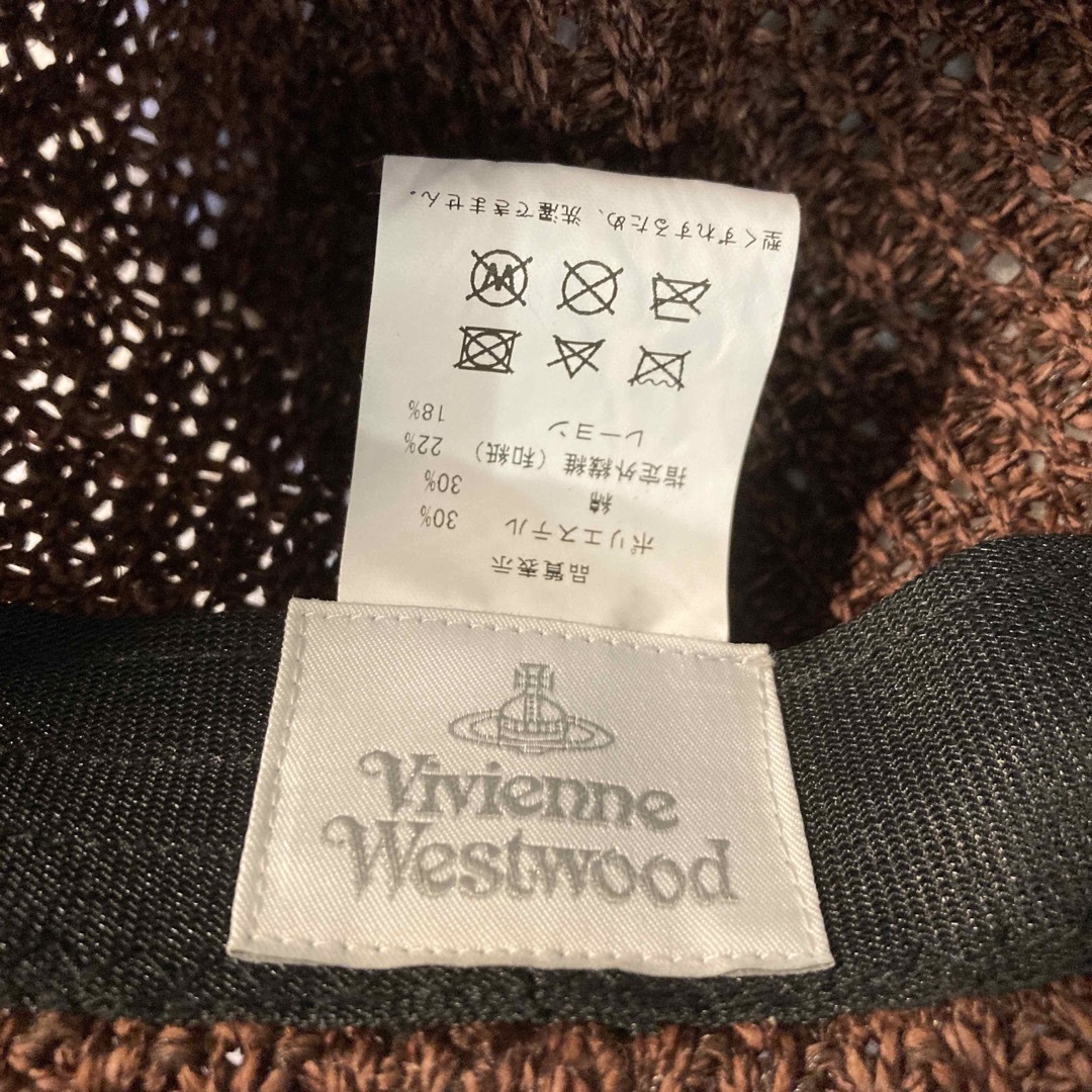 Vivienne Westwood(ヴィヴィアンウエストウッド)の【極美品】vivienne westwood ヴィヴィアン 帽子 ハット 和紙 レディースの帽子(麦わら帽子/ストローハット)の商品写真