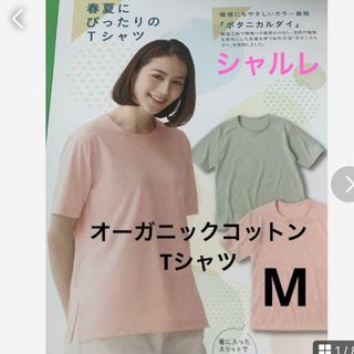 シャルレ(シャルレ)のシャルレ　オーガニックコットンTシャツ　M(Tシャツ(半袖/袖なし))