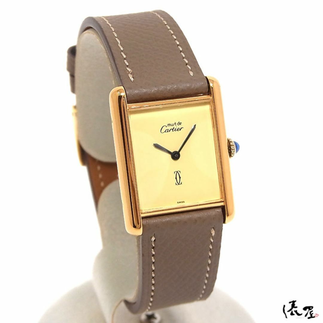 Cartier 手巻き時計 925シルバー ベージュレザー(Cartier Cartier 手巻き時計 925シルバー ベージュレザー(Cartier