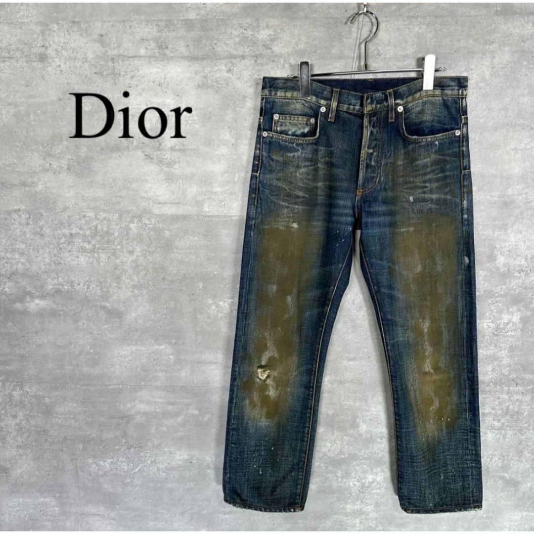 Dior(ディオール)の『Dior』ディオール (30) 汚れ加工 スリムデニムパンツ メンズのパンツ(デニム/ジーンズ)の商品写真