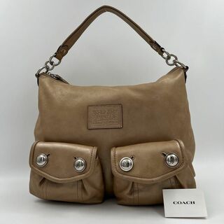 コーチ(COACH)の【美品】coach ワンショルダー　ポピー　ショルダーバッグ A4収納可能　茶系(ハンドバッグ)