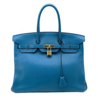 Hermes - エルメス HERMES バーキン35 バーキン 35 バッグ トートバッグ トリヨンクレマンス ブルーイズミール ブルー 青 ゴールド金具