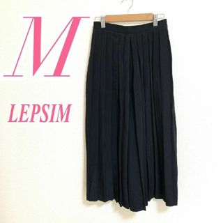 レプシィム(LEPSIM)のレプシィム　プリーツパンツ　M　ブラック　ガウチョ　きれいめ　ポリ100%(カジュアルパンツ)