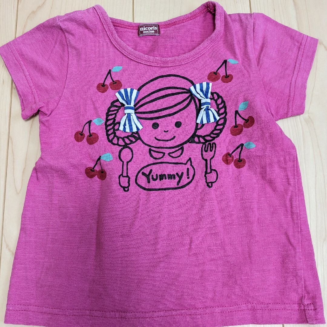 BoomyRoomy(ブーミンルーミン)のニコリスアンシャン  Boomy Roomy スカート　Tシャツ　100　110 キッズ/ベビー/マタニティのキッズ服女の子用(90cm~)(Tシャツ/カットソー)の商品写真