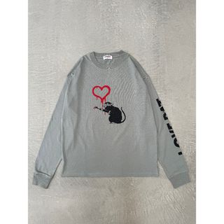 ブランダライズド バンクシー Tシャツ グリーン M BRANDALISED(Tシャツ/カットソー(七分/長袖))