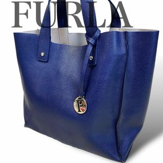 フルラ(Furla)のフルラ　ハンドバッグ　トートバッグ　ムーザ　ブルー　レディース　チャーム(トートバッグ)