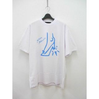 pleasure プリント半袖Tシャツ サイズＬ 白、水色 メンズ プレジャー 【中古】0-0807S◆(Tシャツ/カットソー(半袖/袖なし))