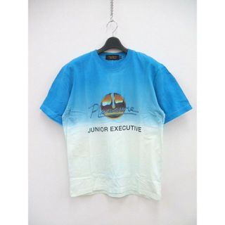 JUNIOR EXECUTIVE WITH PLEASURE ZONE T サイズM 定価8250円 半袖Ｔシャツ ブルー系 メンズ ジュニアエグゼクティブ【中古】0-0805S♪(Tシャツ/カットソー(半袖/袖なし))