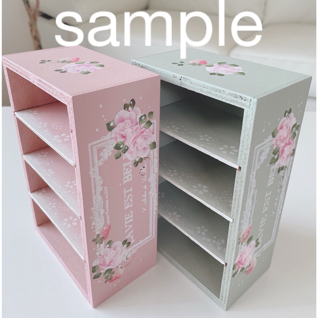 トールペイント作品　薔薇　仕切りケース ハンドメイドのインテリア/家具(その他)の商品写真