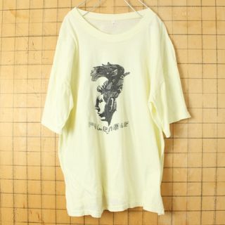 80s90s USA PALENQUEプリント半袖Tシャツ イエローXL ss8(Tシャツ/カットソー(半袖/袖なし))