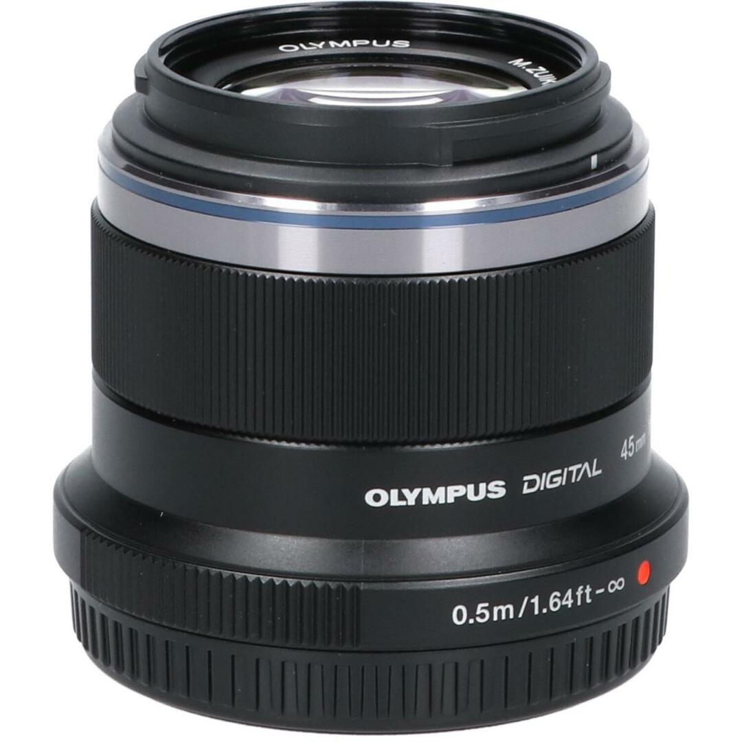 OLYMPUS(オリンパス)のＯＬＹＭＰＵＳ　Ｍ．ＺＵＩＫＯ　ＤＩＧＩＴＡＬ４５／１．８　ＢＬＡＣＫ　ＭＺＤ４５ｍｍ　Ｆ１．８ブラック スマホ/家電/カメラのカメラ(レンズ(ズーム))の商品写真