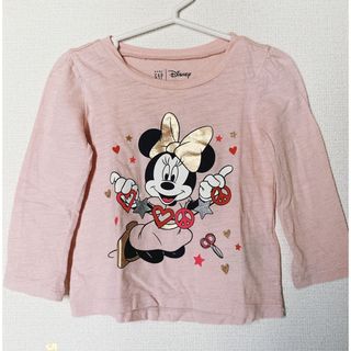 ギャップ(GAP)のbaby GAP ディズニー　ミニーちゃん　ロングTシャツ　90(Tシャツ/カットソー)