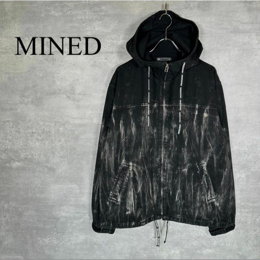 MINEDENIM(マインデニム)の『MINED』マインデニム (1) Black Burn フーディパーカー メンズのトップス(パーカー)の商品写真