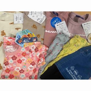 アンパンマンTシャツを含む女児95㎝夏物まとめ売り8点　新品未使用(Tシャツ/カットソー)