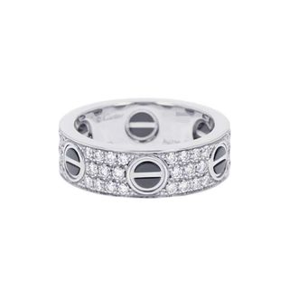 Cartier - カルティエ リング ラブリング ダイヤモンド 66P 計0.74ct K18WGホワイトゴールド セラミック サイズ55 B4207655