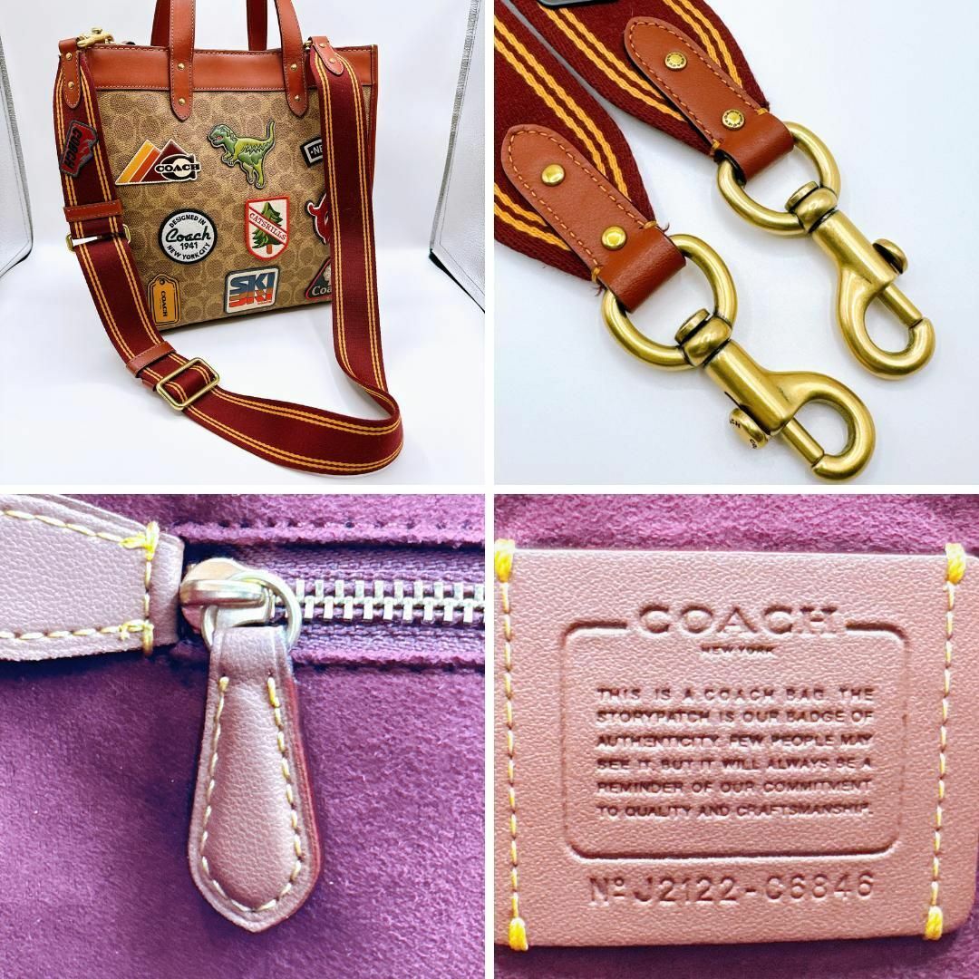 COACH(コーチ)のCOACH バック フィールド トート シグネチャー キャンバス ウィズ パッチ レディースのバッグ(ハンドバッグ)の商品写真