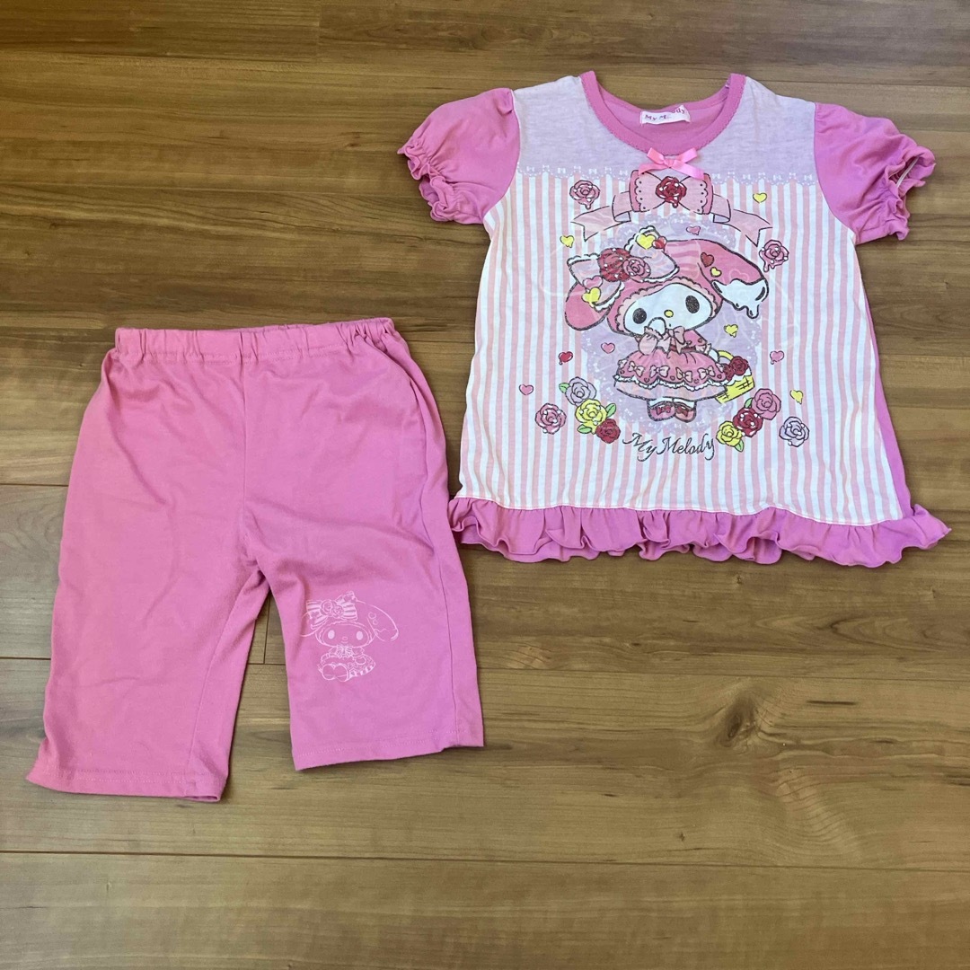 光るパジャマ 130 マイメロディー キッズ/ベビー/マタニティのキッズ服女の子用(90cm~)(パジャマ)の商品写真