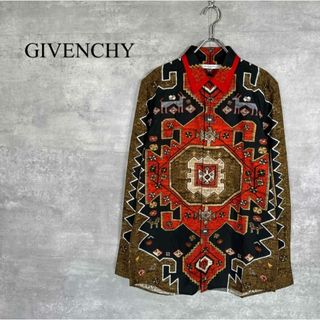 『GIVENCHY』ジバンシー (38) 総柄 デザイン シャツ