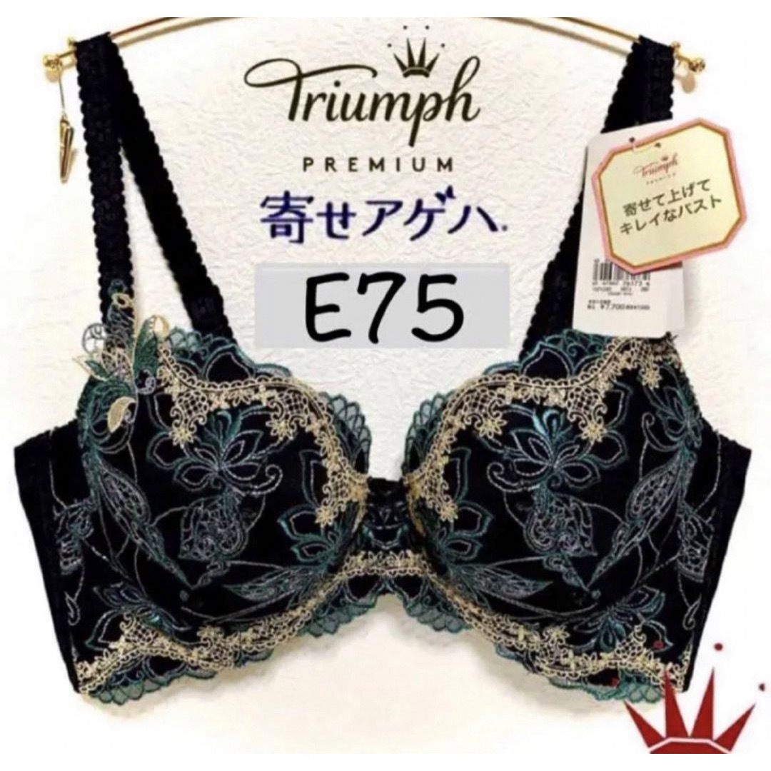 Triumph(トリンプ)のE75 トリンプ  寄せアゲハ ブラ単品 Black レディースの下着/アンダーウェア(ブラ)の商品写真