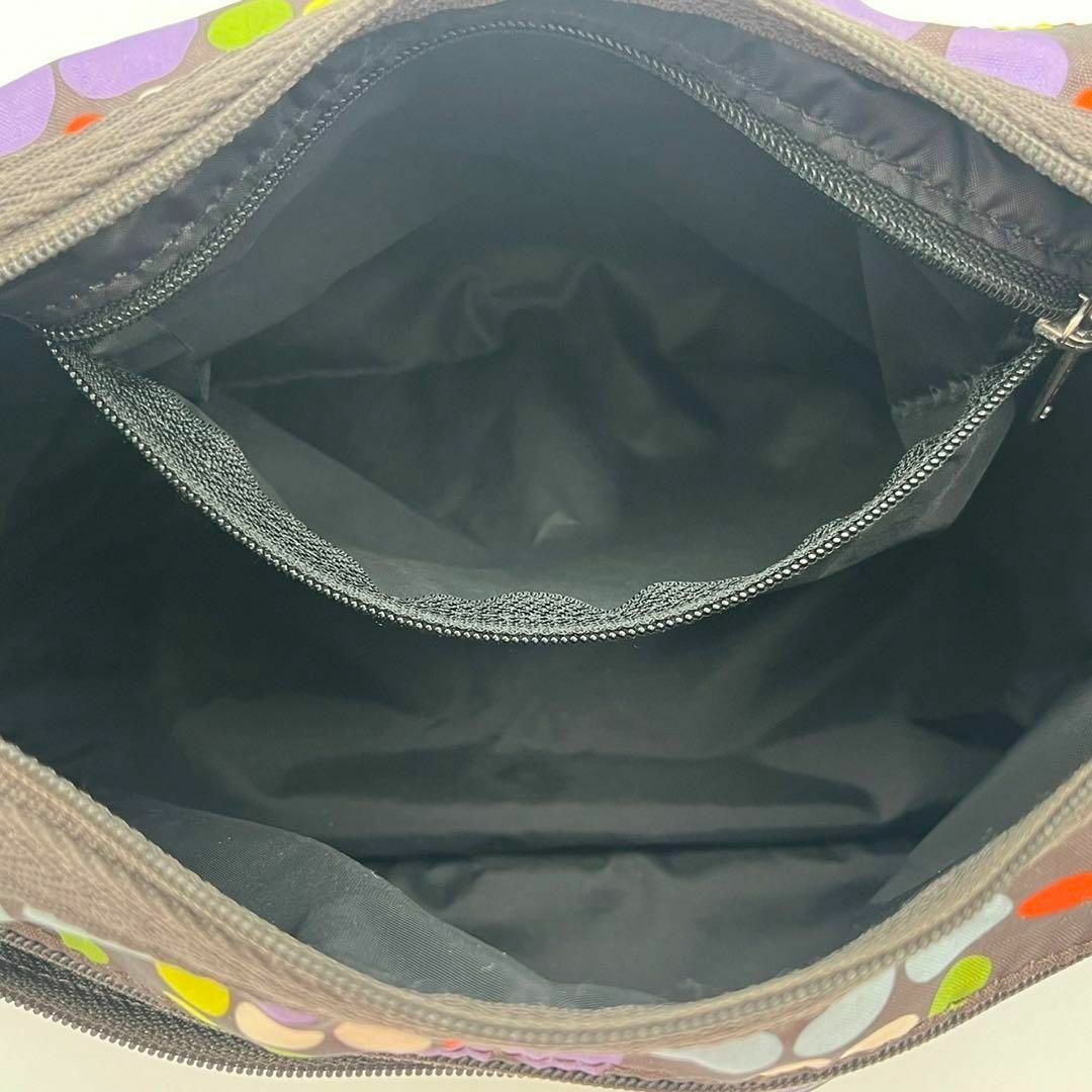 LeSportsac(レスポートサック)の【良品】レスポートサック　ショルダーバッグ 肩掛け　水玉　ドット　軽量　グレー系 レディースのバッグ(ショルダーバッグ)の商品写真