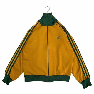 アディダス(adidas)の9316 美品 adidasトラックジャケット デサント製 YLW/GRN M～(ジャージ)