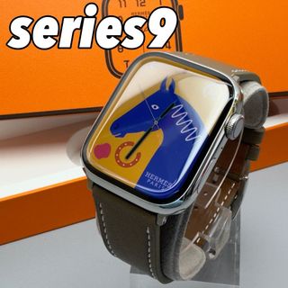 1789 Apple Watch エルメス　series9 シルバーステンレス