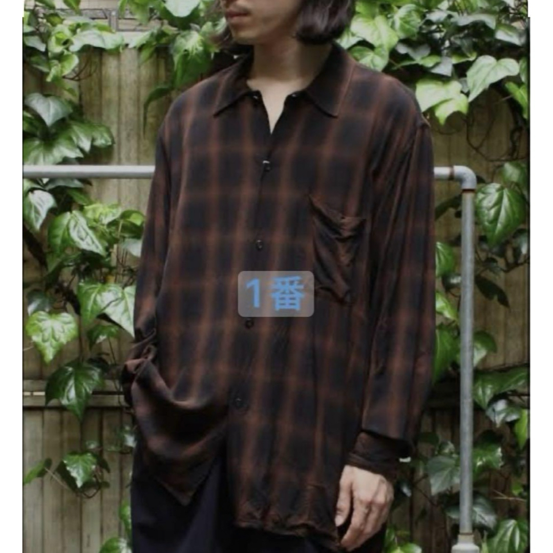 COMOLI - COMOLI 24SS レーヨン オープンカラーシャツ Size:1の COMOLI - COMOLI 24SS レーヨン オープンカラーシャツ Size:1の