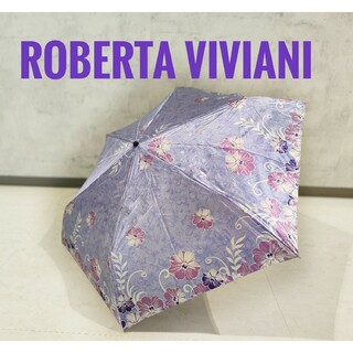 Roberta Viviani 折りたたみ傘 イタリア 紫 花柄 梅雨(傘)