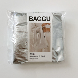 【新品•未使用】限定BAGGU バグゥ　メタリックポケッタブルバッグ　BABY