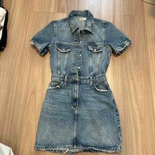 ザラ(ZARA)のZARA デニムワンピース(ミニワンピース)