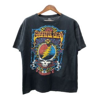 LIQUID BLUE リキッドブルー GREATFUL DEAD グレイトフル・デッド 半袖Ｔシャツ バンドT ブラック (メンズ XL) 中古 古着 Q6317(Tシャツ/カットソー(半袖/袖なし))