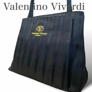 Valentino Vivardi トートバッグ　肩掛け　通勤　通学　黒　金(トートバッグ)