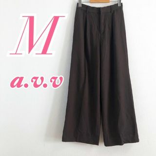 PROPORTION BODY DRESSING - アーヴェヴェ　テーパードパンツ　M　ブラウン　オフィス　きれいめ　ポリ　レーヨン