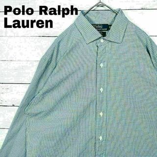 ポロラルフローレン(POLO RALPH LAUREN)の83U US古着ポロラルフローレン ESTATE長袖シャツ チェックメンズ古着(シャツ)