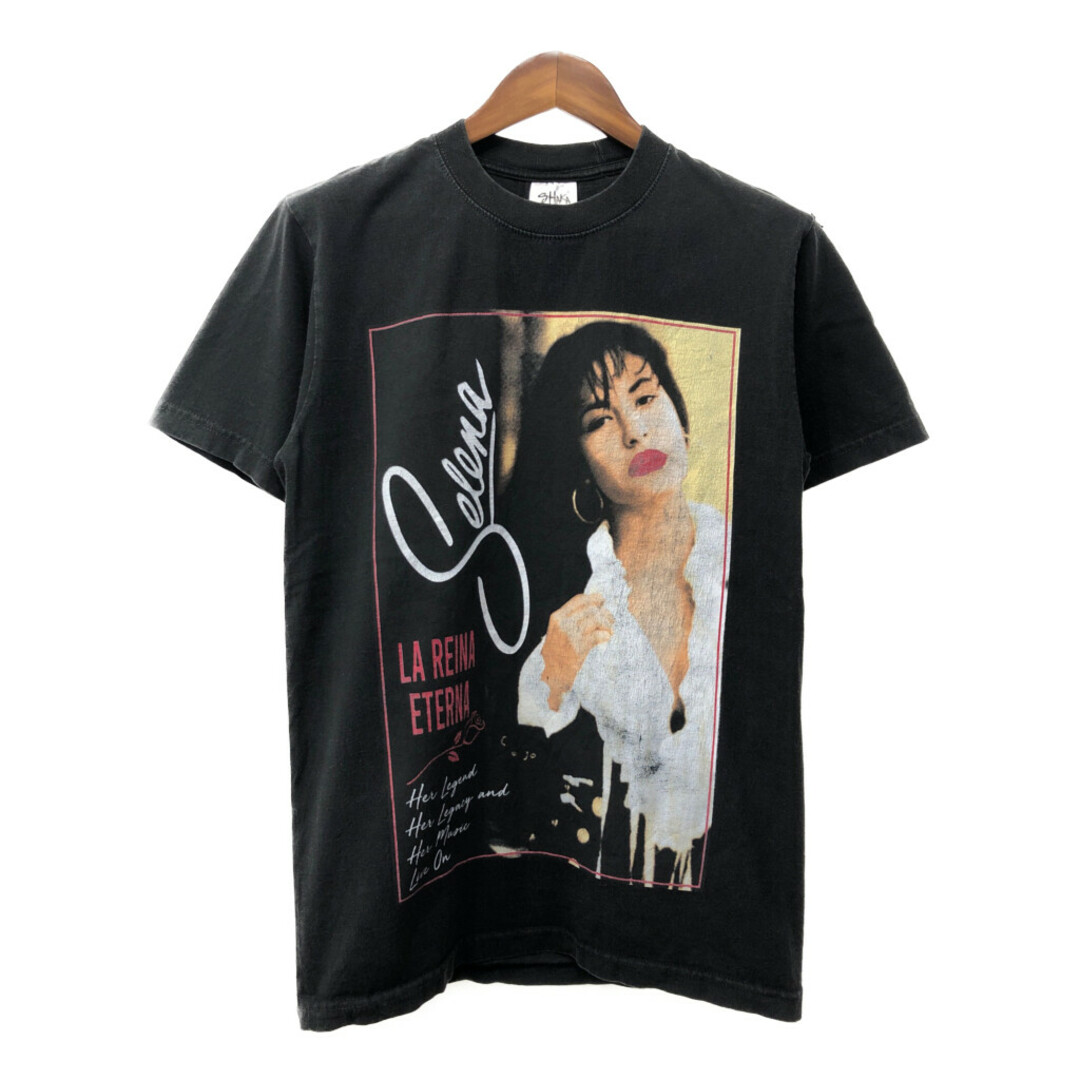 Selena セレーナ 半袖Ｔシャツ ブラック (メンズ M) 中古 古着 Q6318 メンズのトップス(Tシャツ/カットソー(半袖/袖なし))の商品写真