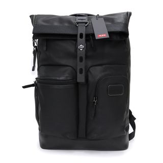 トゥミ(TUMI)のトゥミ ロンドン ロール トップ バックパック リュック デイパック PVCコーティングキャンバス ブラック 黒 ガンメタル金具 0223388DCC2 TUMI（中古）(バッグパック/リュック)