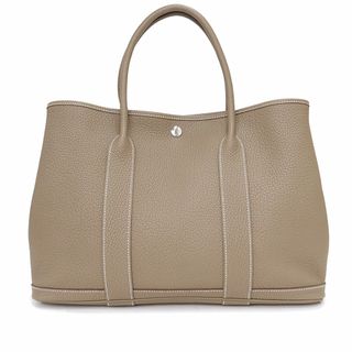 エルメス(Hermes)のエルメス ガーデンパーティ 36 PM ハンドバッグ ネゴンダ レザー Etoupe エトゥープ ベージュ シルバー金具 T刻印 箱付 HERMES（未使用保管品）(ハンドバッグ)