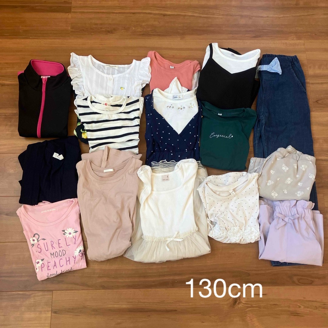 女の子　夏服　秋服　130㎝　子供服　まとめ売り15点セット キッズ/ベビー/マタニティのキッズ服女の子用(90cm~)(その他)の商品写真