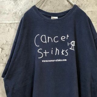 Cancer Stinks らくがき USA輸入 かわいい Tシャツ(Tシャツ/カットソー(半袖/袖なし))