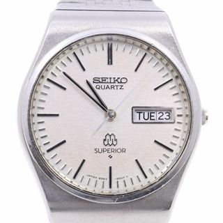 セイコー(SEIKO)のSEIKO セイコー スーペリア ツインクォーツ 1978年製 メンズ 腕時計 デイデイト シルバー文字盤 純正SSベルト 9983-8000(腕時計(アナログ))