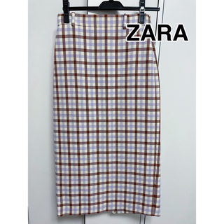 ザラ(ZARA)のZARA チェックスカート(ロングスカート)