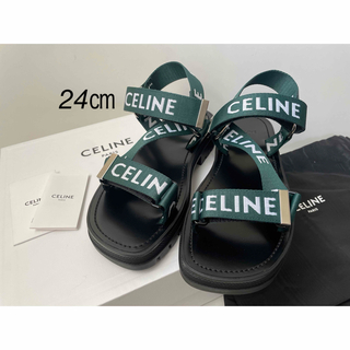 celine - 未使用　CELINE レオ ストラッピーサンダル  CELINE ジャカード