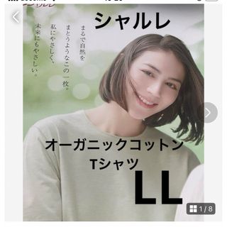 シャルレ(シャルレ)のシャルレ　オーガニックコットンTシャツ　L L(Tシャツ/カットソー(半袖/袖なし))