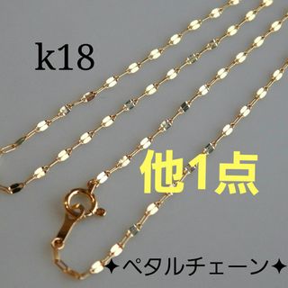 さすけ⭐️様様専用　k18ネックレス　ペタルチェーン　ブレスレット(ネックレス)