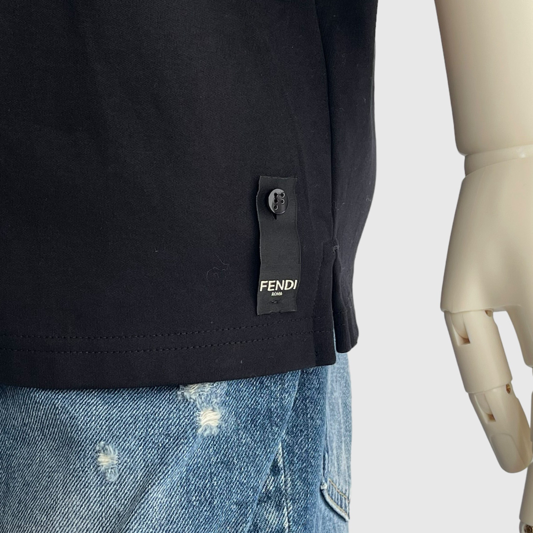 FENDI(フェンディ)のFENDI フェンディ Tシャツ ブラック メンズ ロゴ オーバーサイズ メンズのトップス(Tシャツ/カットソー(半袖/袖なし))の商品写真