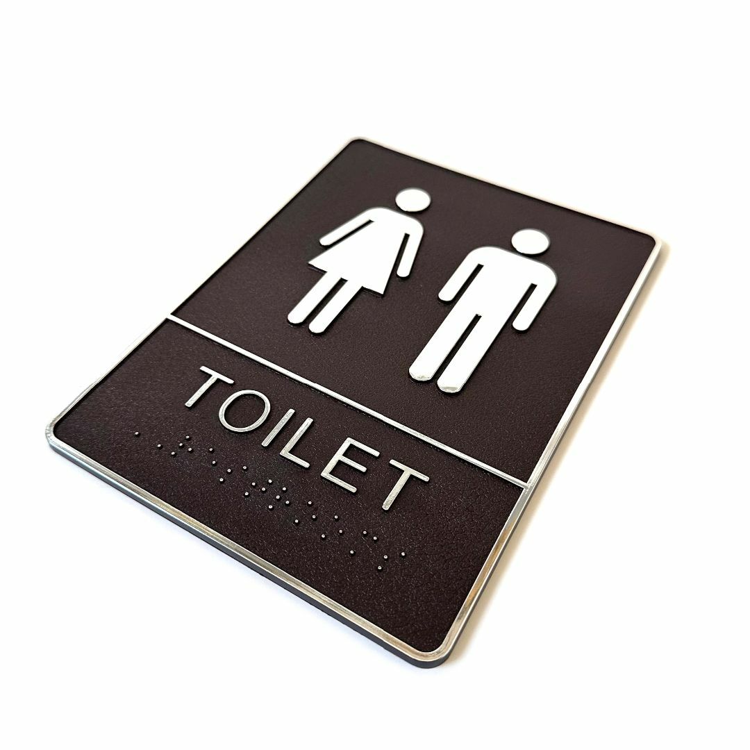 トイレ サインプレート 15cm×21cm TOILET 標識 DIY 看板 インテリア/住まい/日用品のインテリア小物(置物)の商品写真